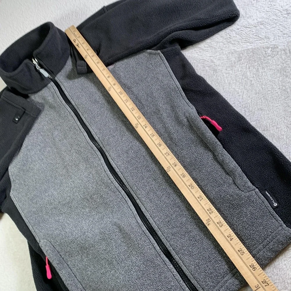 The North Face Jacket Mens‎ Small Gray Black Fleece Full Zip FlashDry Outdoor